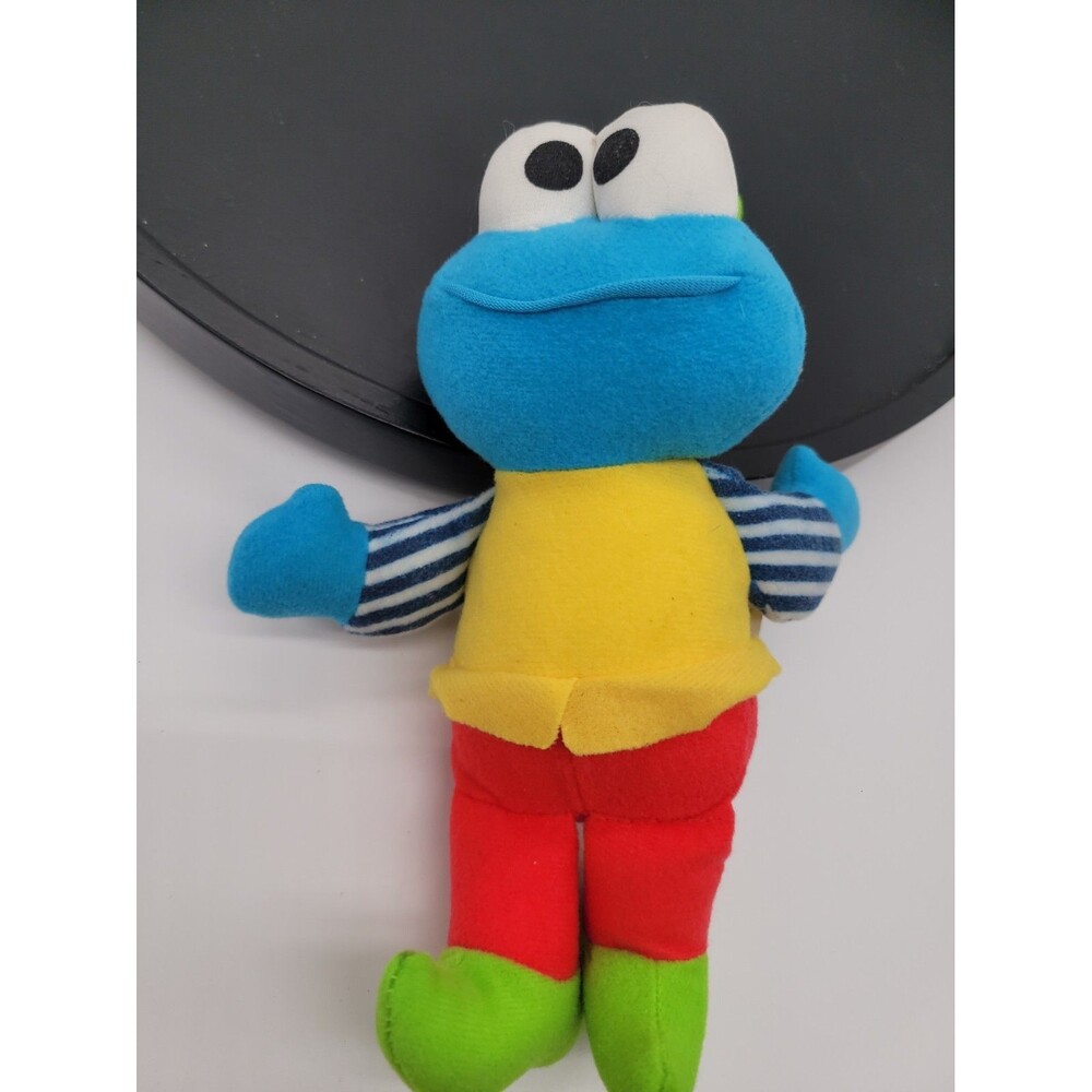 Vintage Tyco 1996 Sesame Street Cookie Monster Jester Elf Plush Stuffed 8"